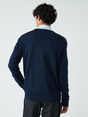 Navy Blue V-Neck Regular Soft Touch Knit Jumper - Image 2 of 5