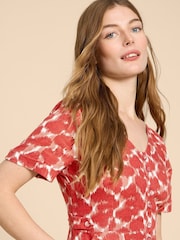White Stuff Red Ivy 100% Linen Midi Dress - Image 3 of 6