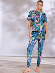 Blue Lucy Tiffney at Next Cotton Short Sleeve Pyjamas - Image 2 of 8