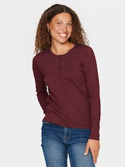 Saint Tropez Red Mila Round Neck Slim Fit Cardigan - Image 1 of 1