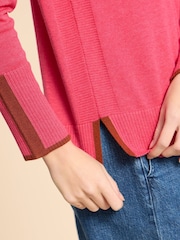 White Stuff Pink Olive Jumper - Image 4 of 7