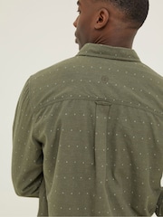FatFace Green Kaber Dobby Shirt - Image 3 of 5