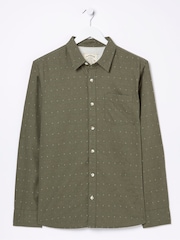 FatFace Green Kaber Dobby Shirt - Image 5 of 5