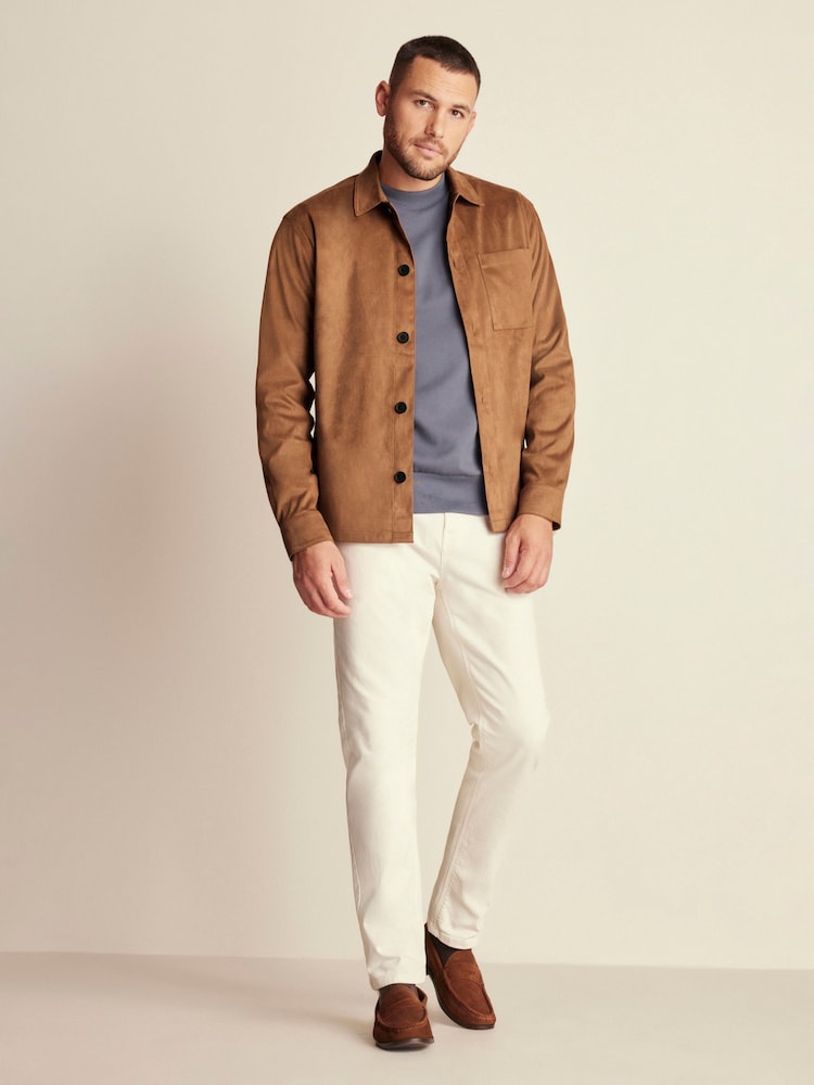 Tan Brown Faux Suede Shacket - Image 2 of 5