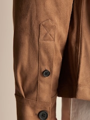 Tan Brown Faux Suede Shacket - Image 5 of 5