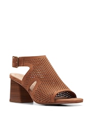 Clarks Brown Nubuck Siara65 Flow Sandals - Image 3 of 7