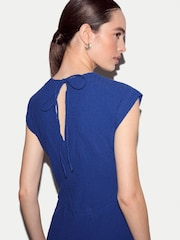 Jigsaw Blue Crinkle Cotton Dress - Image 3 of 6