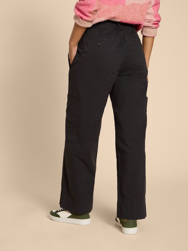 Schwarz - White Stuff Carlie Cargohose mit weitem Bein - Bild 2 von 7