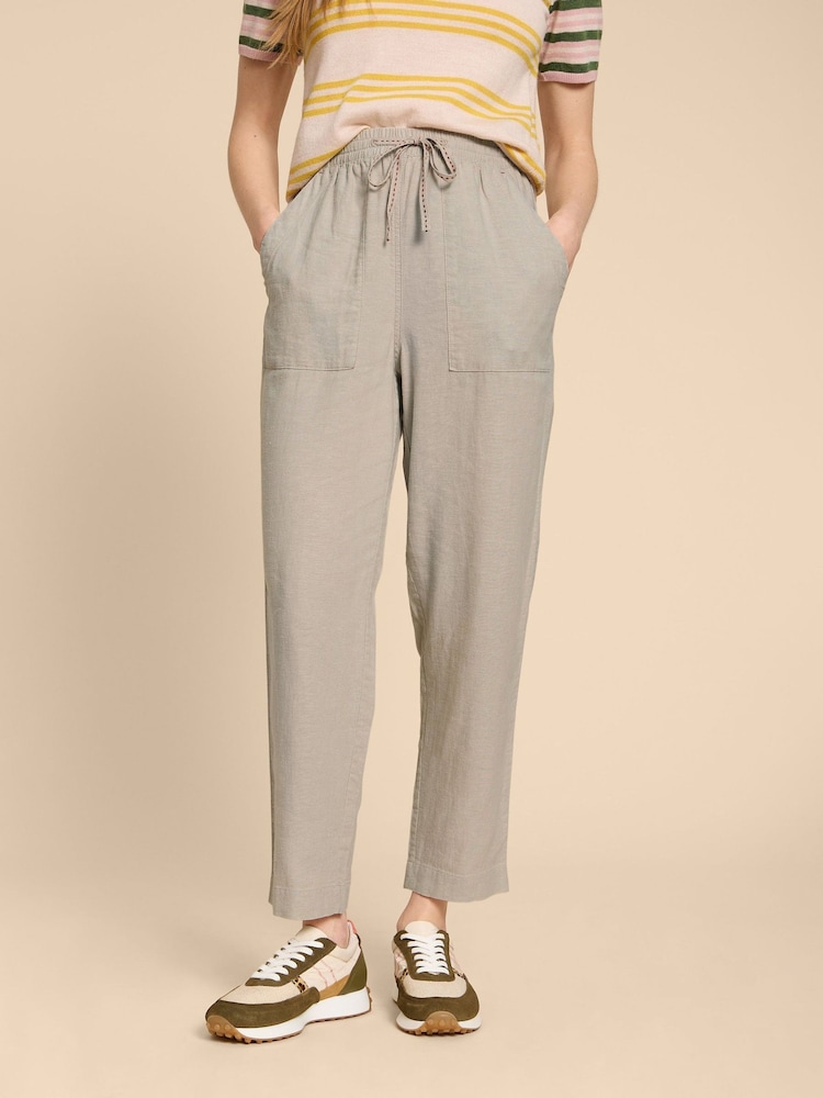 White Stuff Natural Elle Linen Blend Trousers - Image 1 of 7