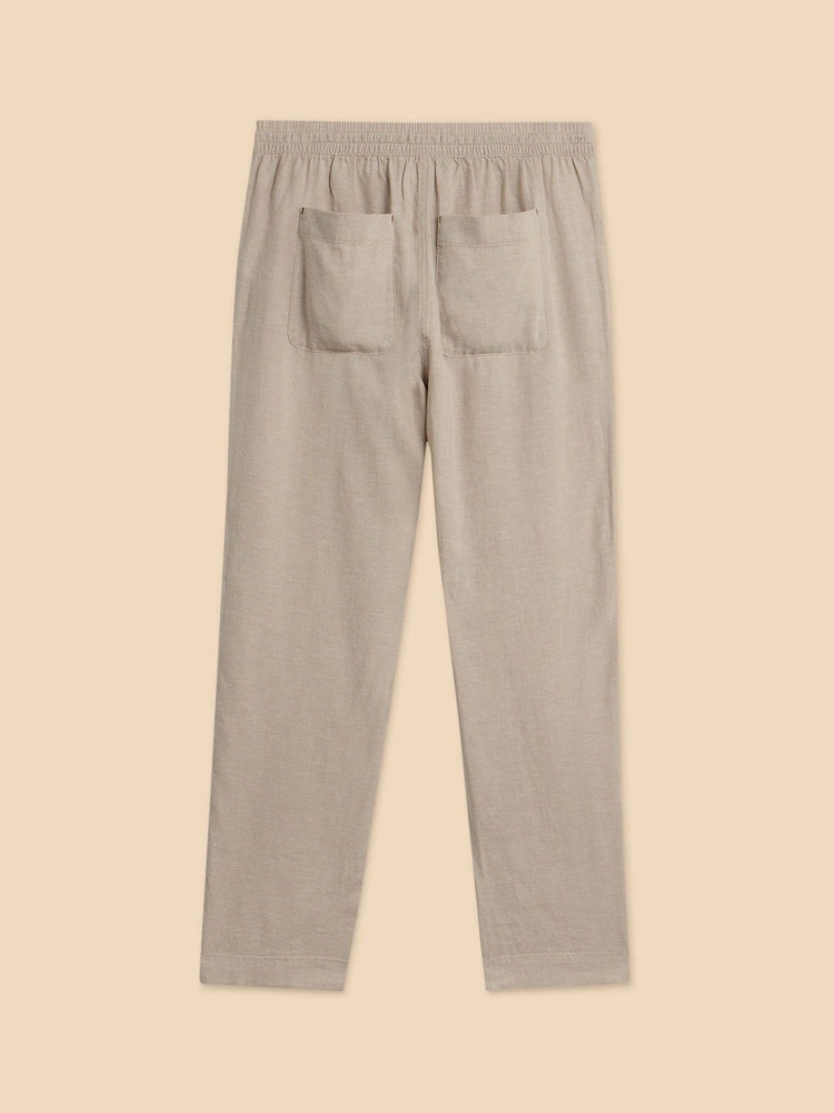 White Stuff Natural Elle Linen Blend Trousers - Image 6 of 7