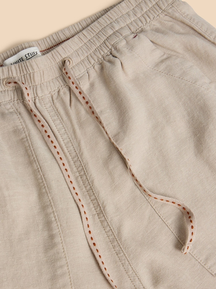 White Stuff Natural Elle Linen Blend Trousers - Image 7 of 7