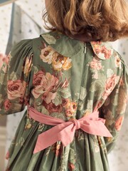 Laura Ashley Green Rosemore Tiered Dress - Image 4 of 5