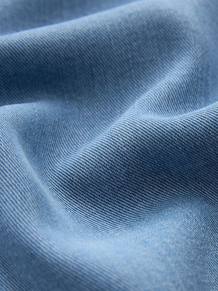 Mid Blue TENCEL™ Wide Leg Jumpsuit - Image 7 of 7