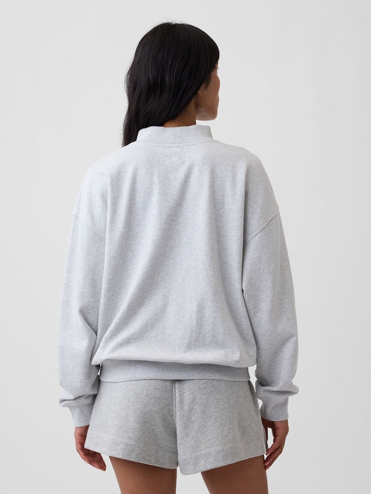 Gap Grey French Terry Brannan Bear Logo Sweatshirt - Image 2 of 4
