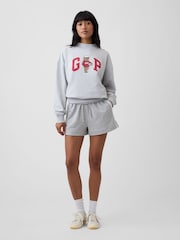 Gap Grey French Terry Brannan Bear Logo Sweatshirt - Image 3 of 4