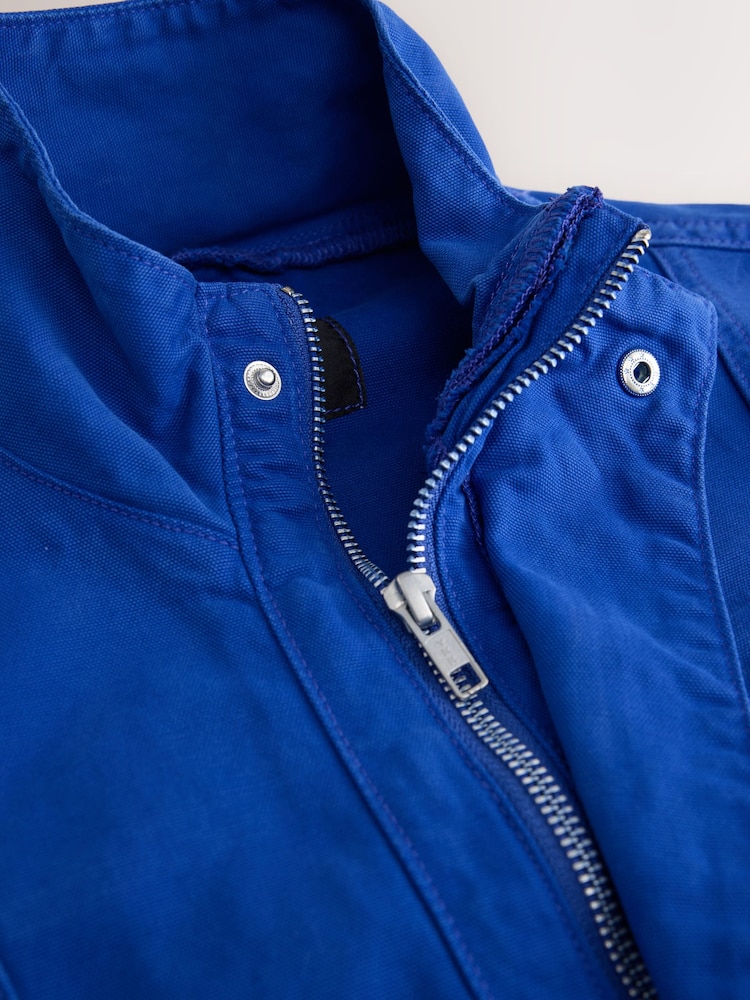 Cobalt Blue Funnel Neck Jacket - Image 3 of 3 Cobalt Blue Funnel Neck Jacket - Image 3 of 3