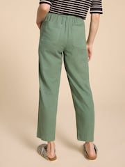 White Stuff Green Elle Linen Blend Trousers - Image 2 of 7