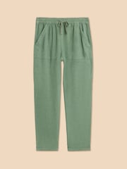 White Stuff Green Elle Linen Blend Trousers - Image 5 of 7