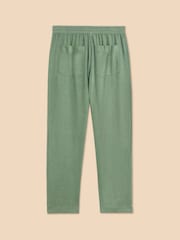 White Stuff Green Elle Linen Blend Trousers - Image 6 of 7