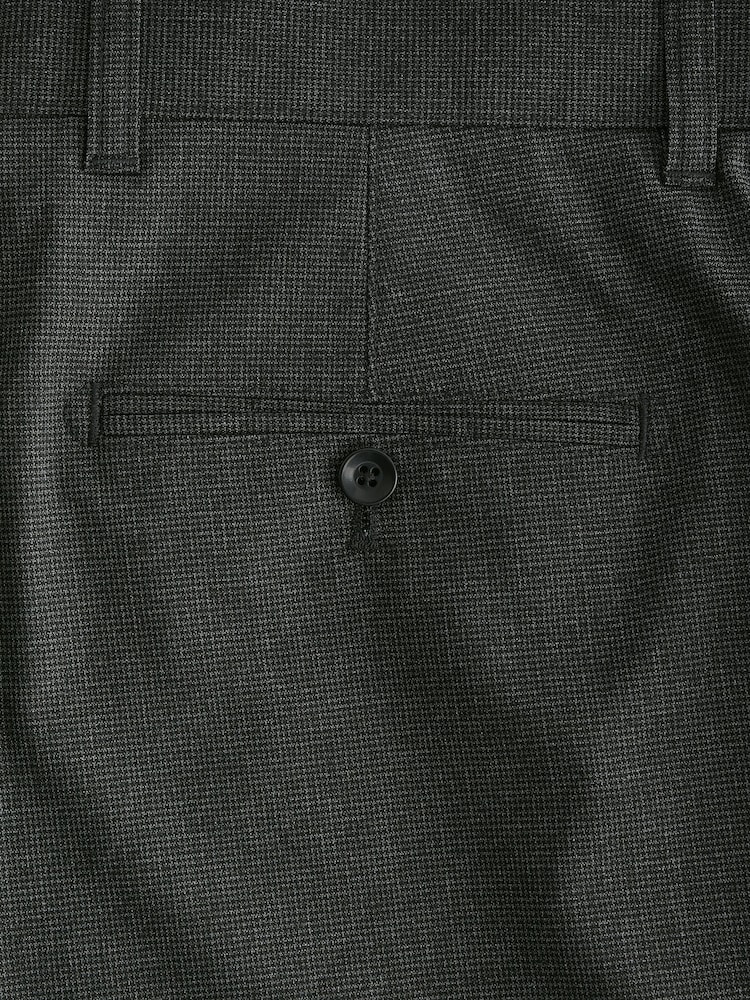 Charcoal Grey Puppytooth Chino Trousers - Image 8 of 8