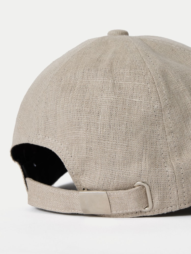 Jigsaw Natural Linen Baseball Cap - Image 4 of 4