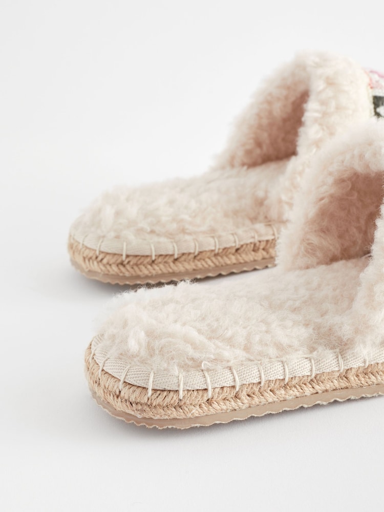 Ecru Crochet Slider Slippers - Image 8 of 8