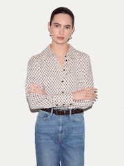 Jigsaw Cream Slim Ditsy Geo Shirt - Image 1 of 4