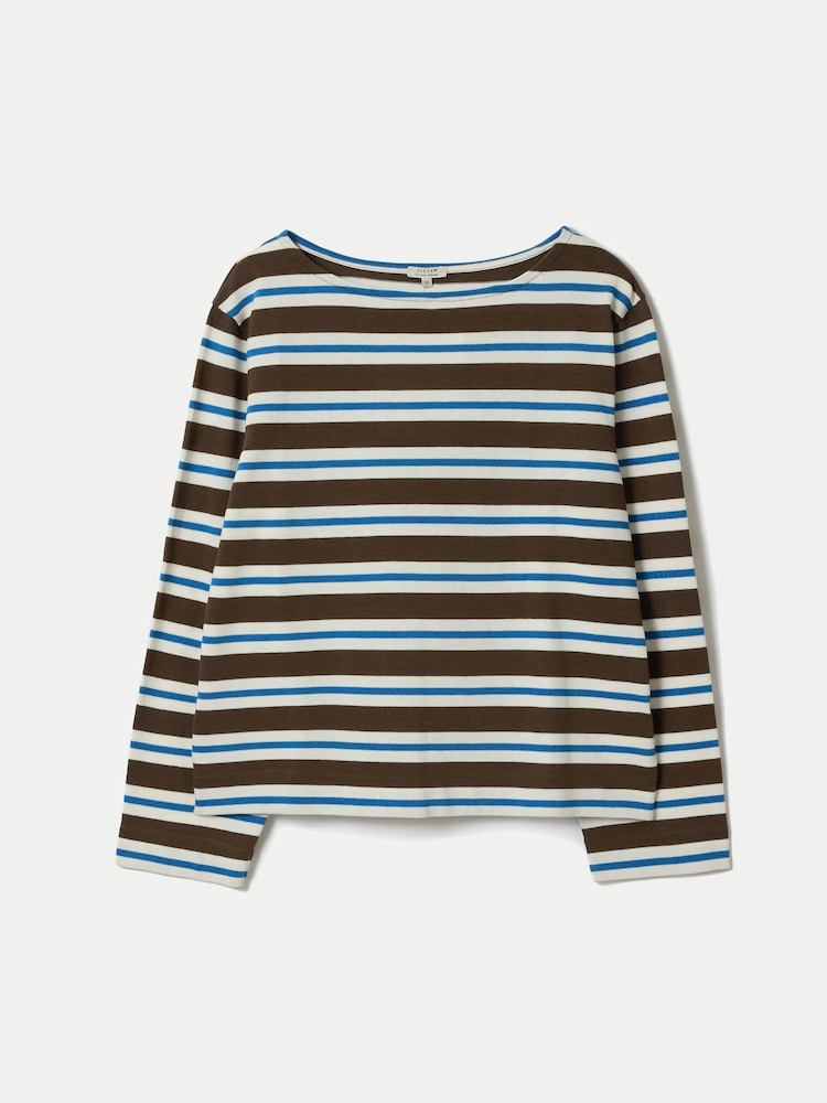 Jigsaw Brown High Neck Stripe Ls Top - Image 5 of 5 Jigsaw Brown High Neck Stripe Ls Top - Image 5 of 5