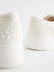 White/Gold Forever Comfort® Cleated Sole Chunky Trainers - Image 5 of 6