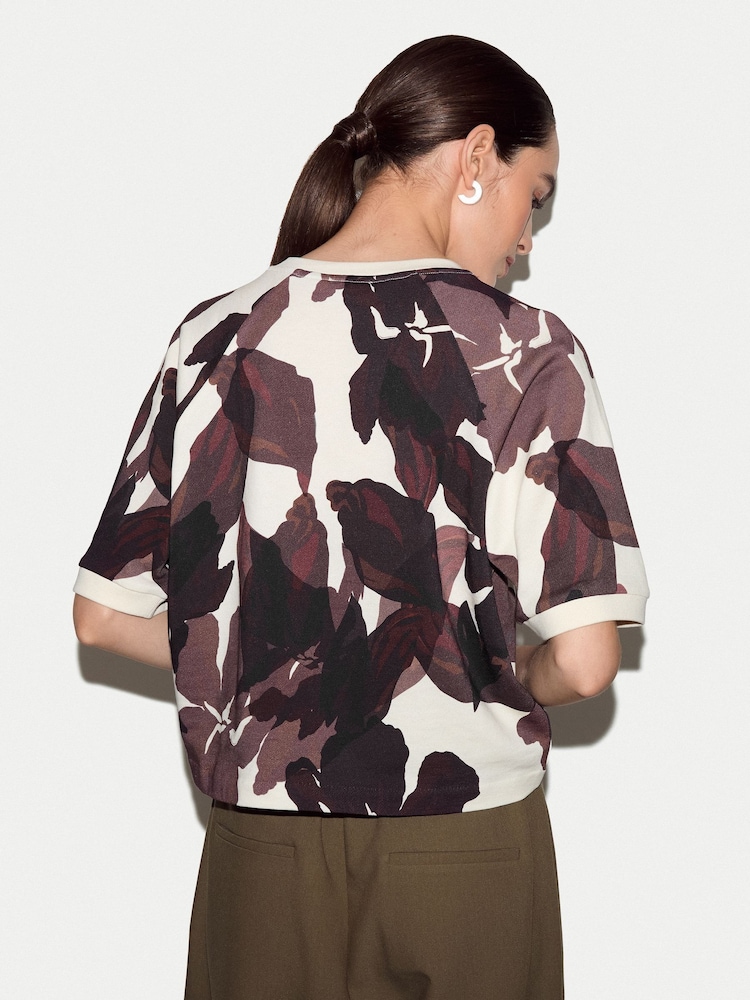 Jigsaw Red Iris Half Sleeve Sweatshirt - Image 4 of 4 Jigsaw Red Iris Half Sleeve Sweatshirt - Image 4 of 4