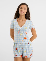 Fruity Gingham Print Short Pyjamas Set - Image 3 of 5