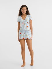 Fruity Gingham Print Short Pyjamas Set - Image 5 of 5