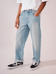 Mid Blue Wide Fit Authentic 100% Cotton Jeans (3-16yrs) - Image 1 of 7