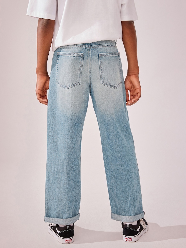 Mid Blue Wide Fit Authentic 100% Cotton Jeans (3-16yrs) - Image 3 of 7