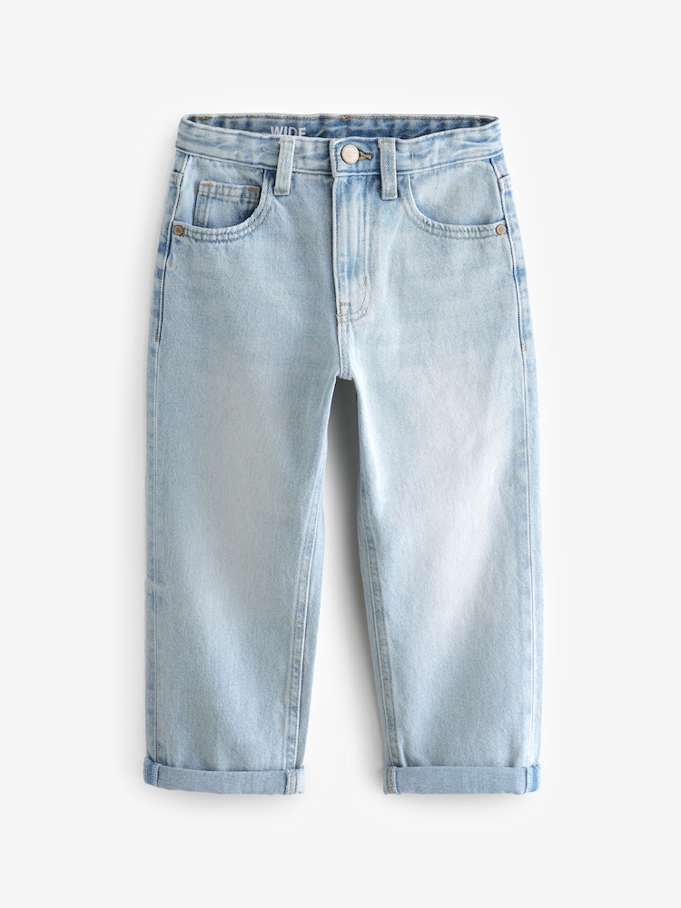 Mid Blue Wide Fit Authentic 100% Cotton Jeans (3-16yrs) - Image 5 of 7