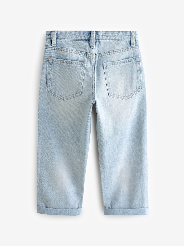 Mid Blue Wide Fit Authentic 100% Cotton Jeans (3-16yrs) - Image 6 of 7