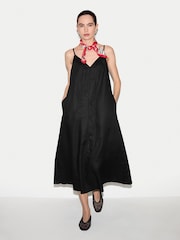 Jigsaw Black Linen Strappy Sundress - Image 2 of 4