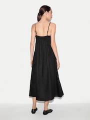 Jigsaw Black Linen Strappy Sundress - Image 3 of 4