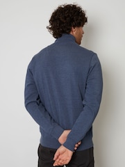 Threadbare Blue Quarter Zip Neck Sweatshirt - Image 2 of 4