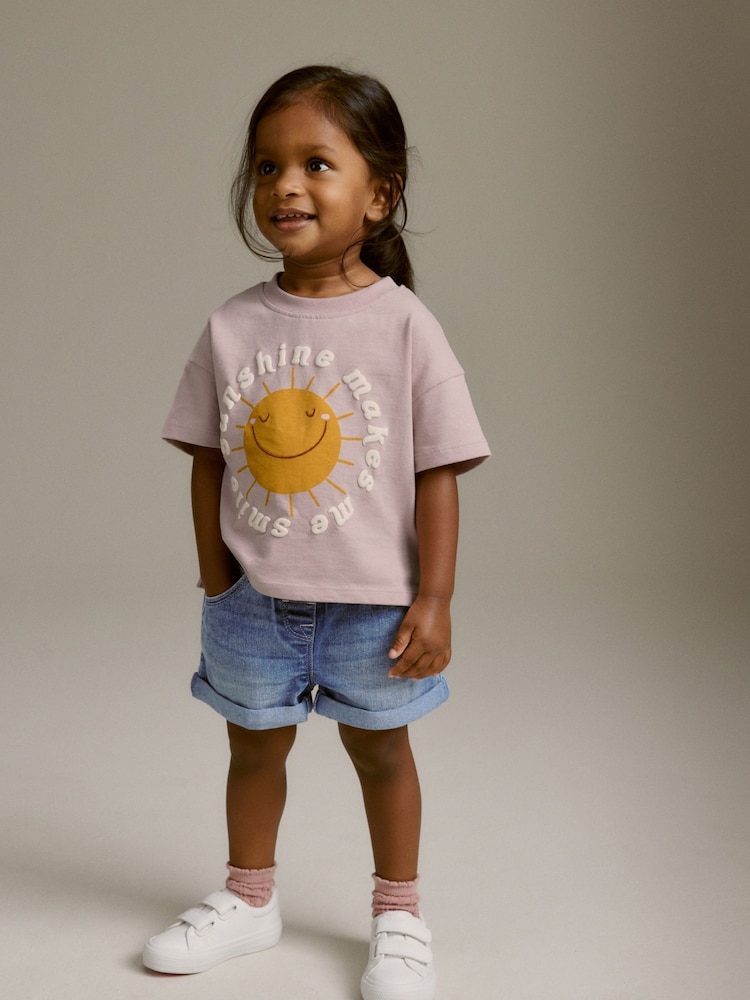 Pink Sunshine Short Sleeve 100% Cotton T-Shirt (3mths-7yrs) - Image 2 of 6