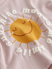 Pink Sunshine Short Sleeve 100% Cotton T-Shirt (3mths-7yrs) - Image 6 of 6