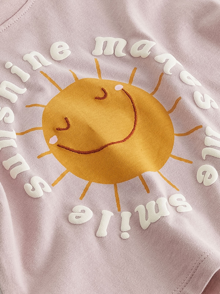 Pink Sunshine Short Sleeve 100% Cotton T-Shirt (3mths-7yrs) - Image 6 of 6