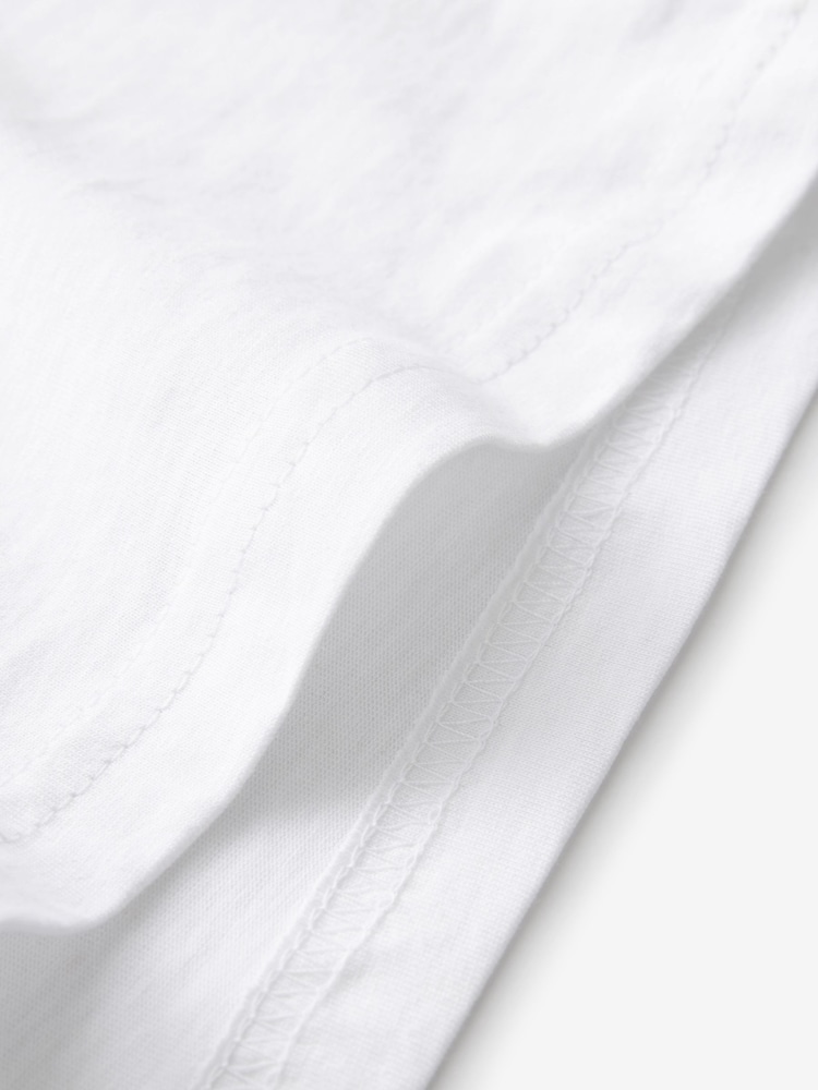 White 100% Cotton T-Shirt: Life at Next Shop - Image 4 of 4
