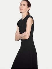 Jigsaw Black Crinkle Cotton Dress - Image 2 of 4