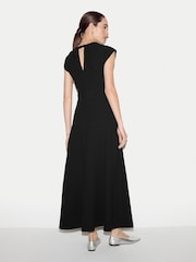 Jigsaw Black Crinkle Cotton Dress - Image 4 of 4