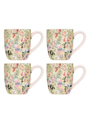 Cath Kidston Set of 4 Green Breakfast Mugs - Image 1 of 4