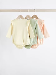 Sage Green Pointelle Baby Bodysuits 3 Pack - Image 2 of 7