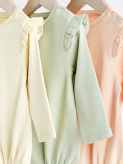Sage Green Pointelle Baby Bodysuits 3 Pack - Image 3 of 7