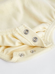 Sage Green Pointelle Baby Bodysuits 3 Pack - Image 7 of 7