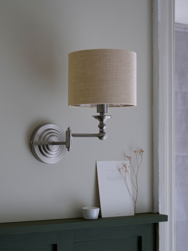 Brushed Chrome Burford Swing Arm Wall Light - Image 2 of 4